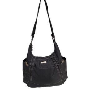 Baggallini Hobo Tote Nylon Adjustable Shoulder Strap Pockets Zip Center Travel